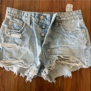 Zara Light Blue Denim shorts